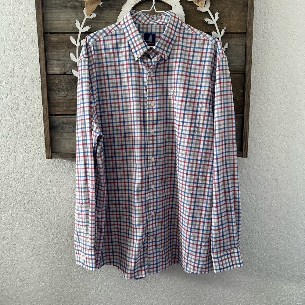 Johnnie-O Prep-Formance Men's Multicolor Plaid Shirt Size‎ Large